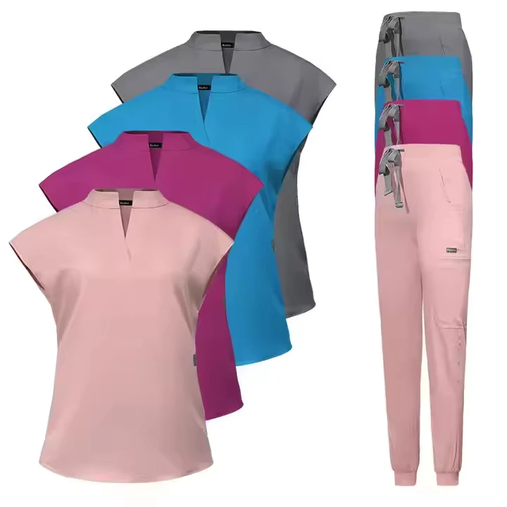 Hospital-Custom-Scrubs-Uniforms-Medical-Scrubs-Uniform-Short-Sleeve-Medical-Uniforms-Nursing-Scrubs-Sets-OEM-Service