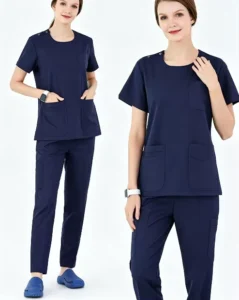 Hospital Dental Clinic Work Uniforms Doctors Nurses Unisex Polyester Jacquard Fabric Blouses Shirts Needle Detection Seamless