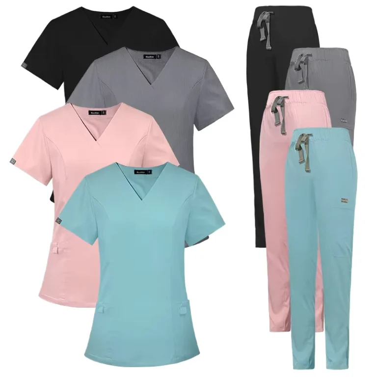 Hospital-Nurse-Uniforms-Comfortable-Medical-Stylish-Scrub-Suits-New-Design-Hospital-Women-Nurse-Tops-and-Pants-Set
