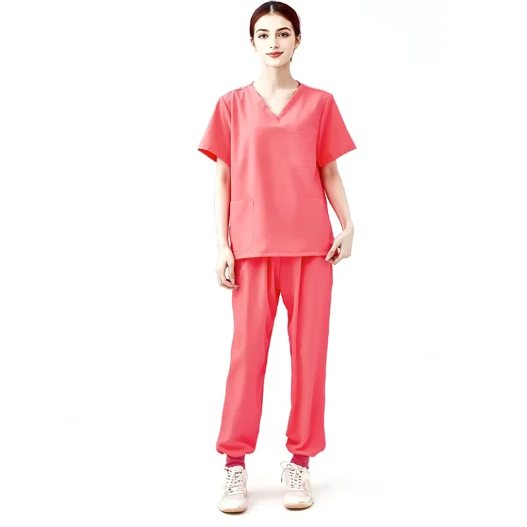 Hospital-Nursing-Scrub-Sets-Plus-Size-Jogger-Top-and-Pants-Suits-for-Women-and-Men-Customizable
