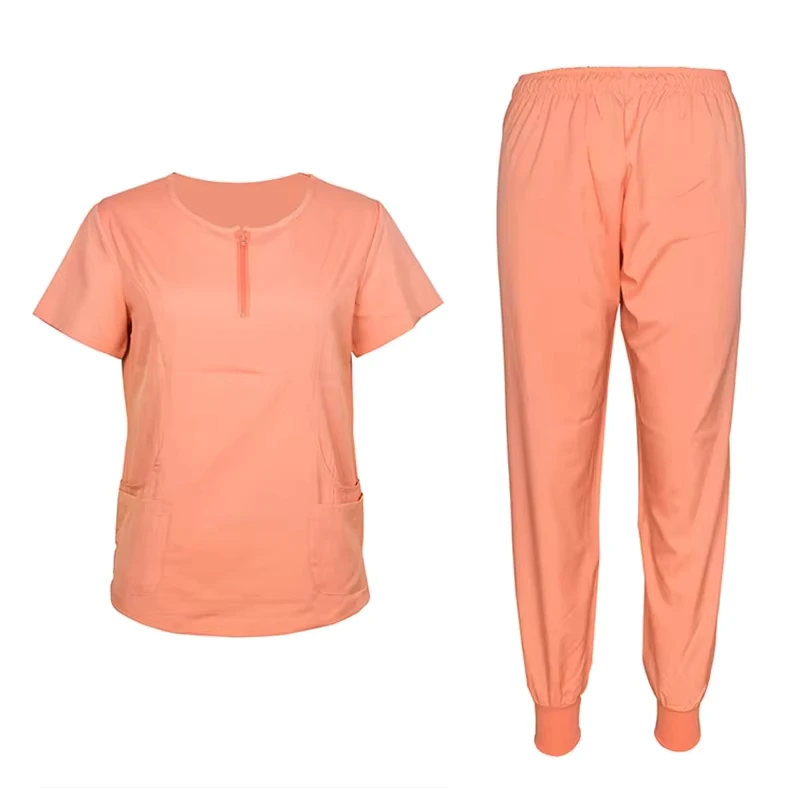 Hospital Nursing Scrubs Top Pants Design Uniforms Unisex Short Sleeve Medical Joggers Scrubs Sets Breathable Comfortable