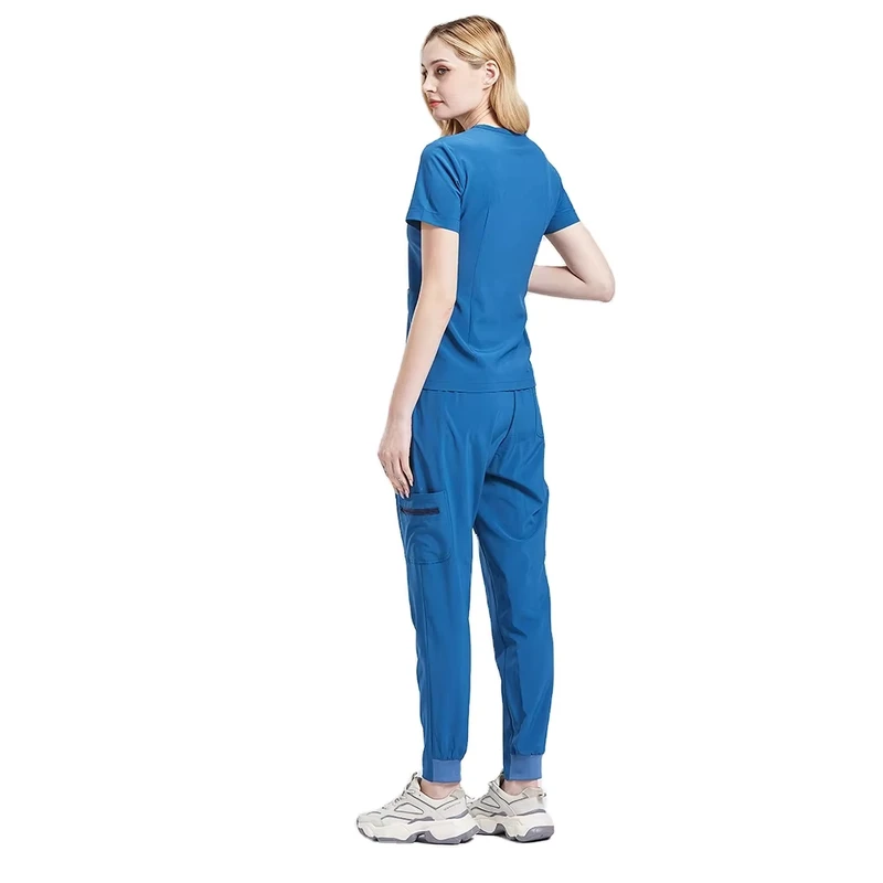 Hospital Scrubs Uniform Professional Nurse Uniform Women Scrubs Polyester Spandex Jogger Set Medical Uniforms Scrubs Women