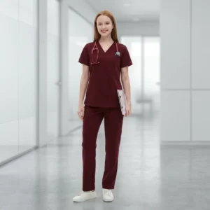 Hospital Spa Woven Polyester Rayon Breathable Medical Scrub Sets Nursing Uniform Unisex OEM Custom Logo
