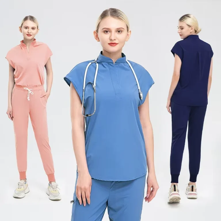 Hospital-Staff-Uniforms-Fashion-Nursing-Uniform-Sets-for-Women-Scrubs-Set-Doctor-Quick-Drying-Stand-up-Collar-Top-Jogger-Pants