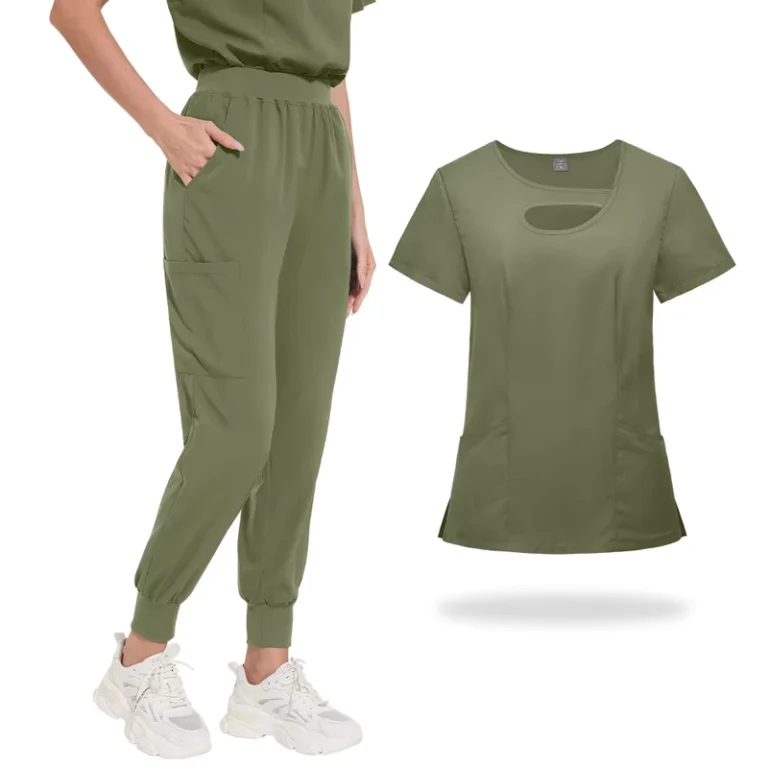 Hospital-Uniform-Fashion-Nursing-Uniform-Sets-Short-sleeve-Overalls-Nurse-Scrubs-Sets-Quick-Drying-Polyester-Top-Pants-for-Women