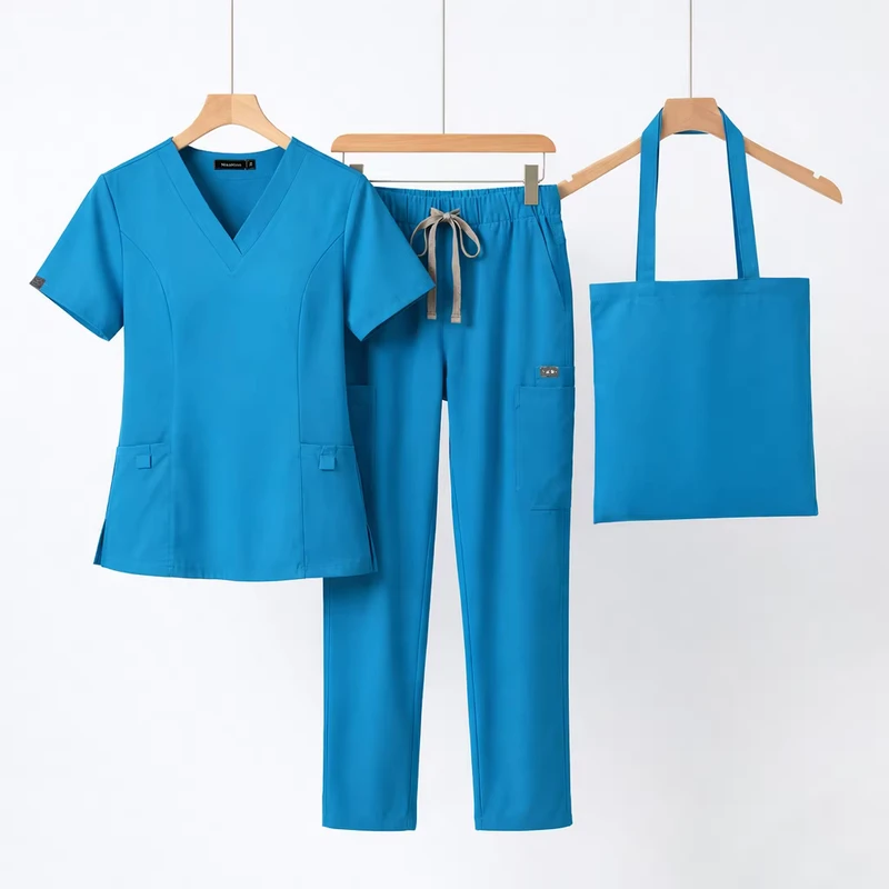 Hospital Uniform Set Breathable Worsted Fabric Sweat-Absorbent Custom Logo Women's Uniform