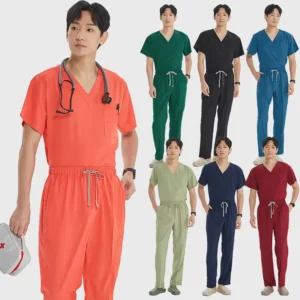 Hospital Uniform for Men Four-way Stretch Quick-Dry Nursing Clothes Pharmacy Clinic Doctors Scrubs Outfits