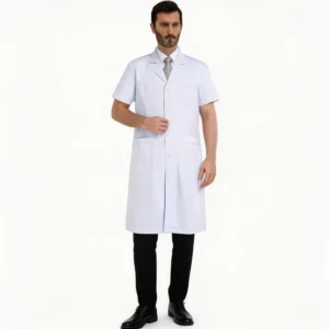 Hospital Uniforms Factory Customized Men’s Consultation Laboratory Coat White Professional Long Doctor Uniform