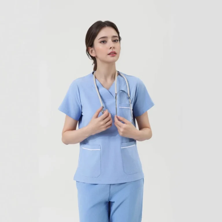 Hospital-Uniforms-Medical-Scrubs-Nurse-Long-Sleeve-Woven-Polyester-Scrub-Suit-Unisex-Stretchy-Set