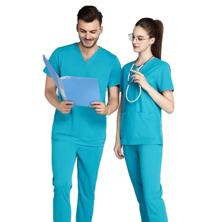 Hospital-Women-Man-Nursing-Medical-Uniform-Scrub-Sets-Uniforms-Nurse-Scrubs