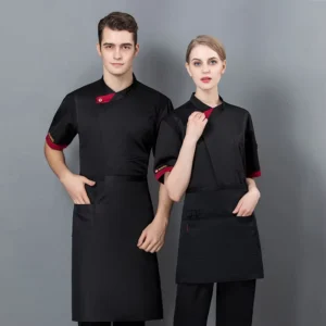 Hospitality Catering Staff Waiters Chef Uniforms Polyester Customized Logo Printing Waiter Uniforms and Hotel Uniform Design