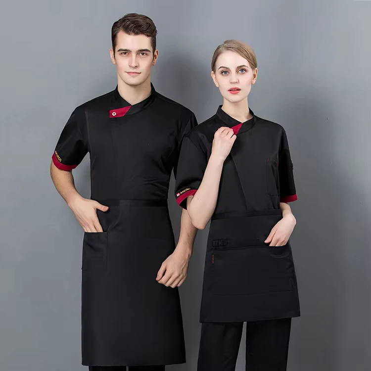 Hospitality Catering Staff Waiters Chef Uniforms Polyester Customized Logo Printing Waiter Uniforms and Hotel Uniform Design
