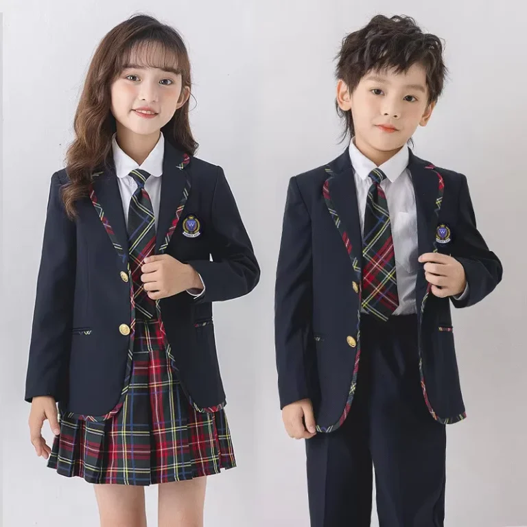 Hot-Autumn-New-British-Style-Kids-School-Uniform-Set-Kindergarten-Elementary-Class-Wear-with-Custom-Design