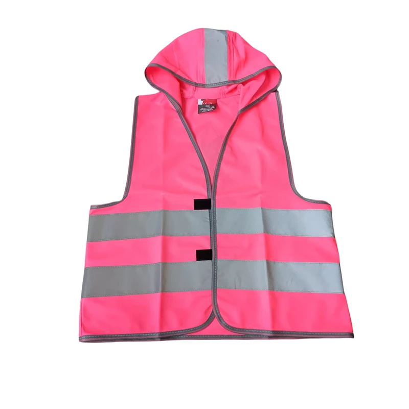 Hot Pink High-Visibility Safety Vest for Kids