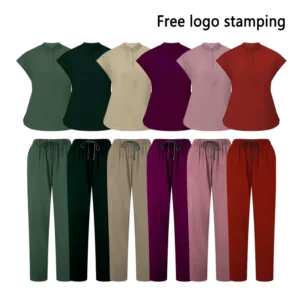 Hot Sell Custom Scrubs Set Stretch Breathable Women Jogger Nursing Scrubs Uniforms Medical Spandex Hospital Surgical Uniforms