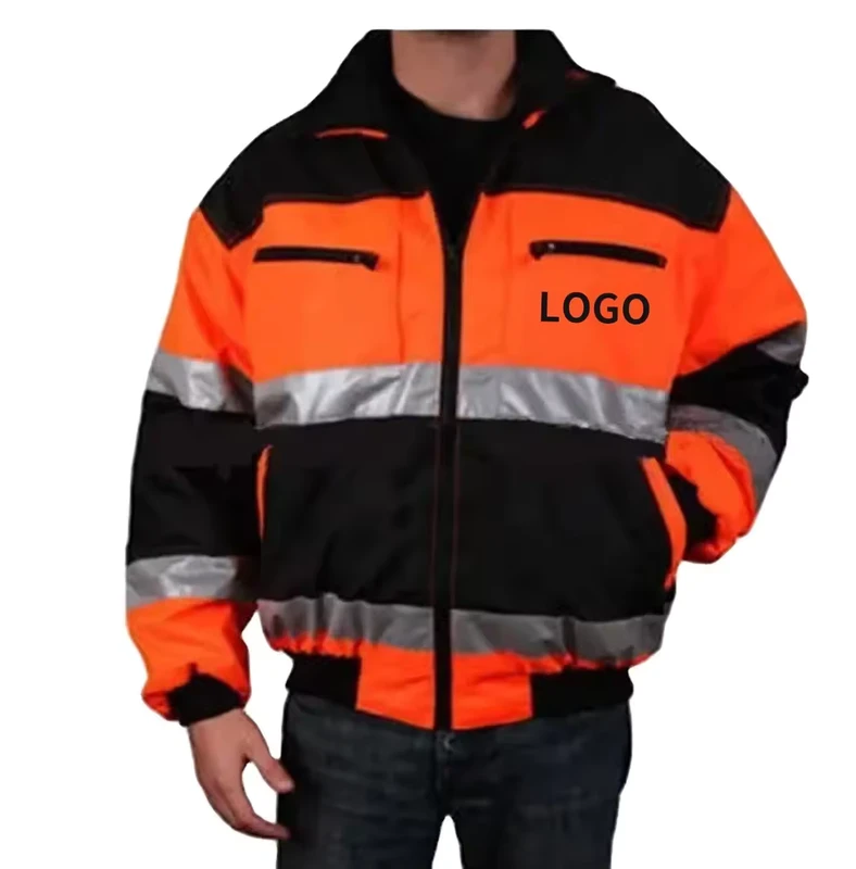 Hot Selling High Visibility Construction Reflective Waterproof Winter Long Sleeve Safety Jacket
