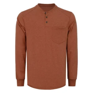 Hot Selling Quality Lightweight FR Cotton Long Sleeve Henley Shirt Fireproof FR Arc Flash Safety Protective Fireproof Clothing