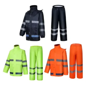 Hot Selling Waterproof Breathable Reflective High Visibility Rain Suit for Men’s Hiking ANSI ISEA Certified