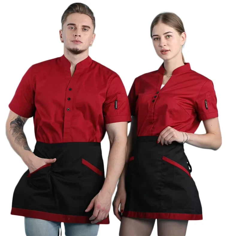 Hotel-Restaurant-Chef-Jacket-Uniform-Shirts-Manager-Executive-Waitress-Bar-Uniforms