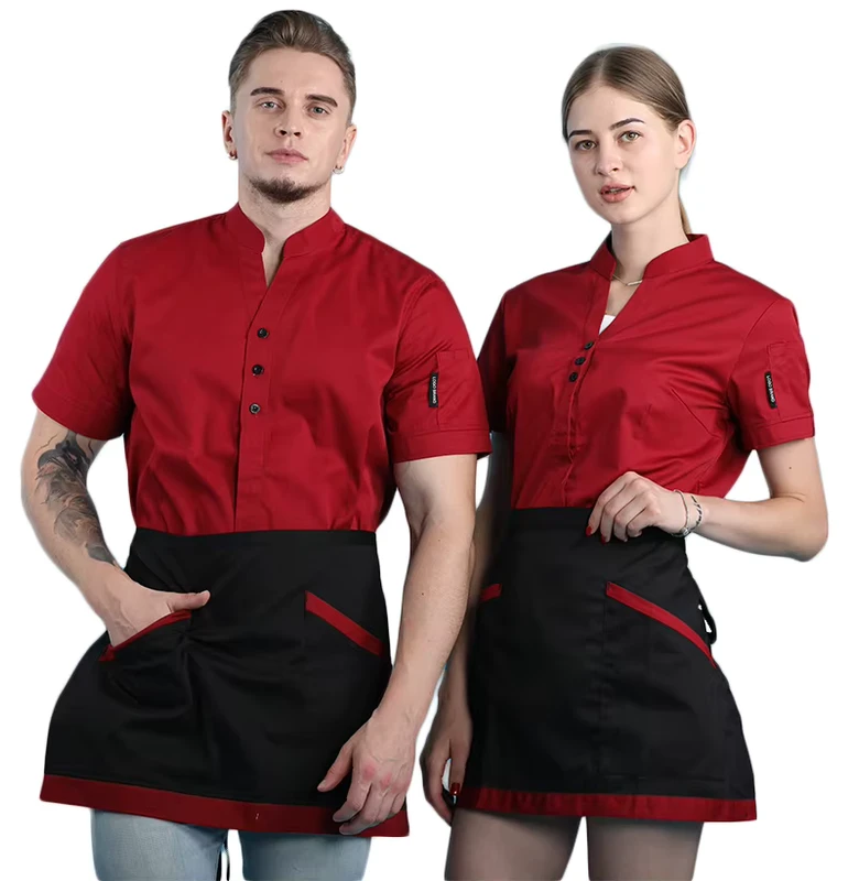 Hotel Restaurant Chef Jacket Uniform Shirts Manager Executive Waitress Bar Uniforms