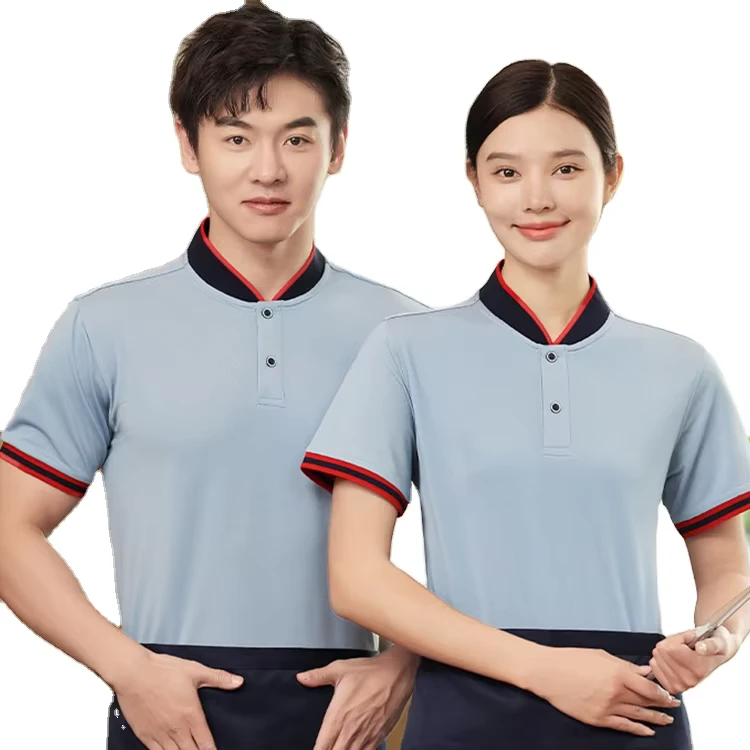 Hotel Restaurant Waiter Catering Short-Sleeve Work Uniform