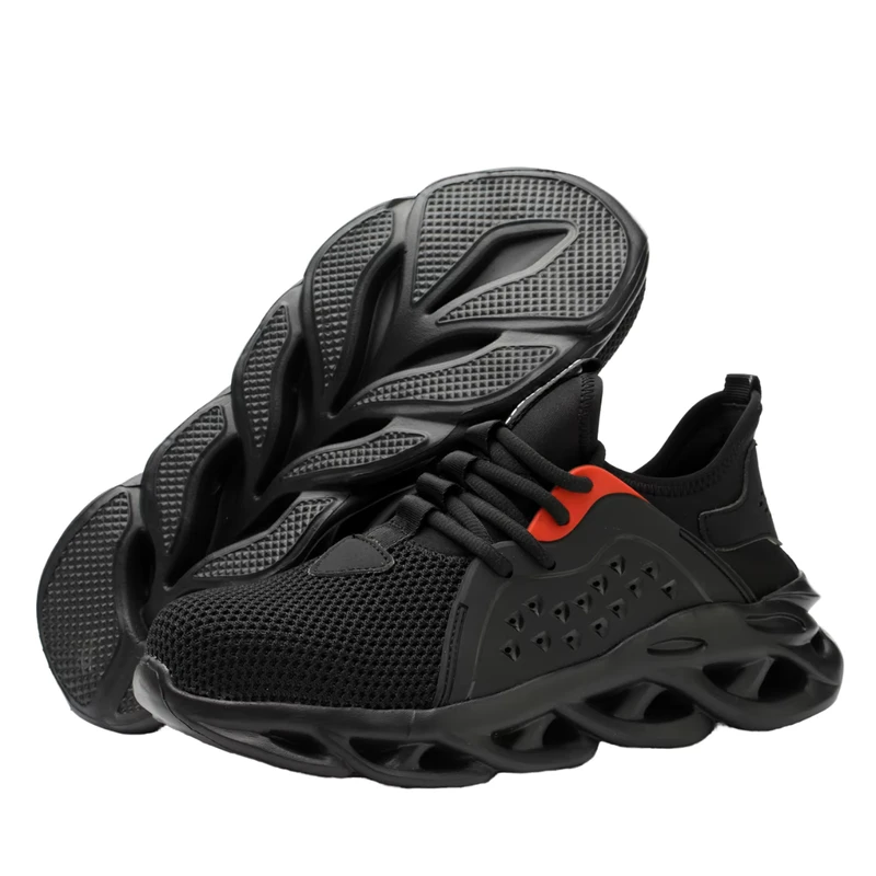 Huaweina New Designer Summer Sports Anti Slip Breathable Microfiber Upper Steel Toe Safety Shoes Foot Protection