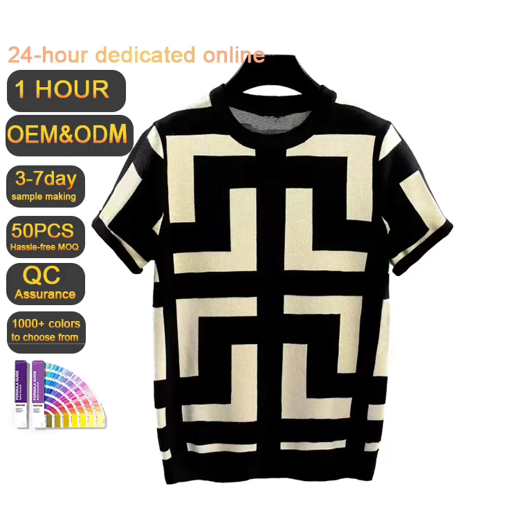 IMI027-Mens-Trendy-Summer-Short-and-Half-Sleeved-Silk-Sweaters-Customized-Cool-Knitted-Round-Neck-Breathable-Slim-Fit-Design