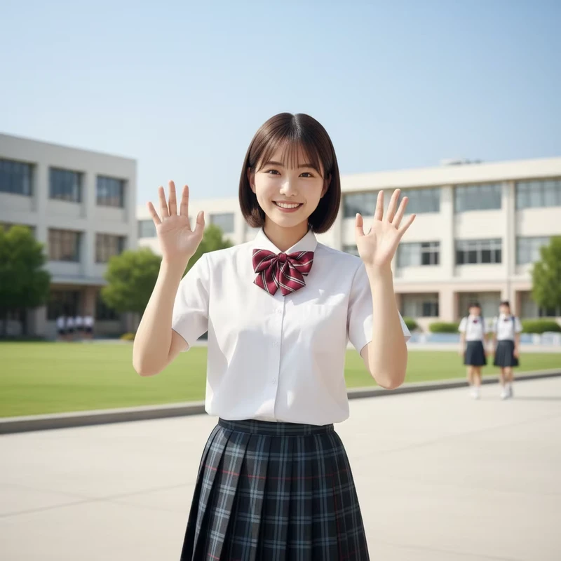 IN SCTOCK Customized White Short Sleeved School Uniform Shirt for Primary Summer Children's Wear School Uniforms