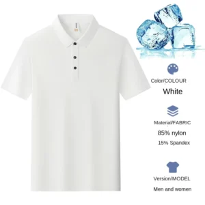 Ice Silk Quick-Dry Seamless Short-Sleeve Polo Shirt