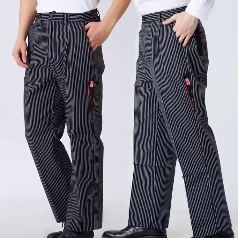In-Stock-Elastic-Striped-Chef-Work-Pants-Casual-Restaurant-Waiter-Uniform-for-Hotels-Woven-Fabric-Accessory-for-Chefs