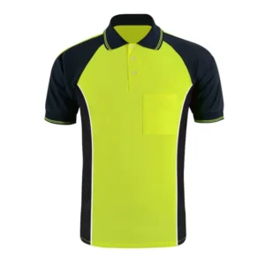 In Stock Hi Vis Safety Polo Shirts High Visibility Reflective Polo Shirts Road Work Short Sleeve Safety Shirts for Men