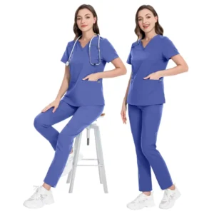 In stock Women’s Scrub Uniforms Short sleeved Dentist Uniforms Men’s Scrub Suits Dental ICU and Beauty Salon Nurse Uniforms