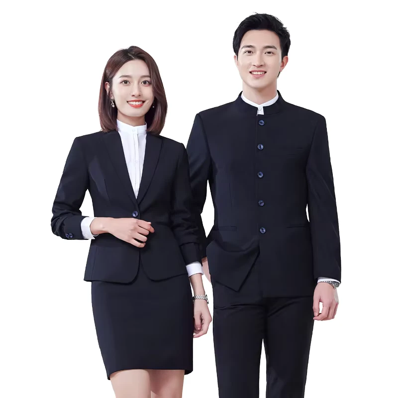 In the New Men's and Women's Suits Suit Business Casual Chinese Tunic Suit