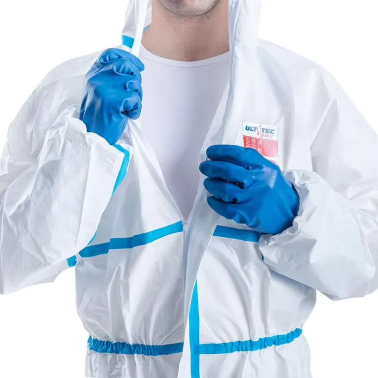 Industrial-Cleaning-Microporous-Cooking-Protection-Waterproof-Biohazard-Safe-Breathable-Non-Woven-Isolation-Coverall