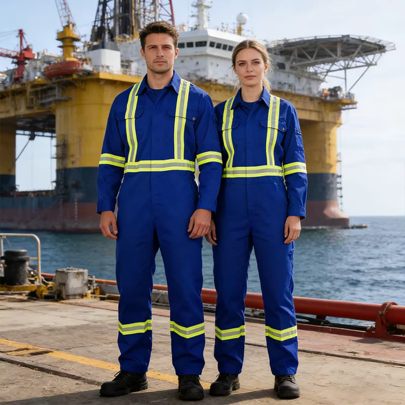 Industrial Mining Construction Oil FR FRC Workwear Flame Retardant Fireproof Safety Coveralls