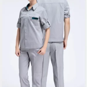 Industrial Outdoor Work Clothes Mechanic Worker Uniforms Short Sleeve Summer Custom Mining Workwear Shirts