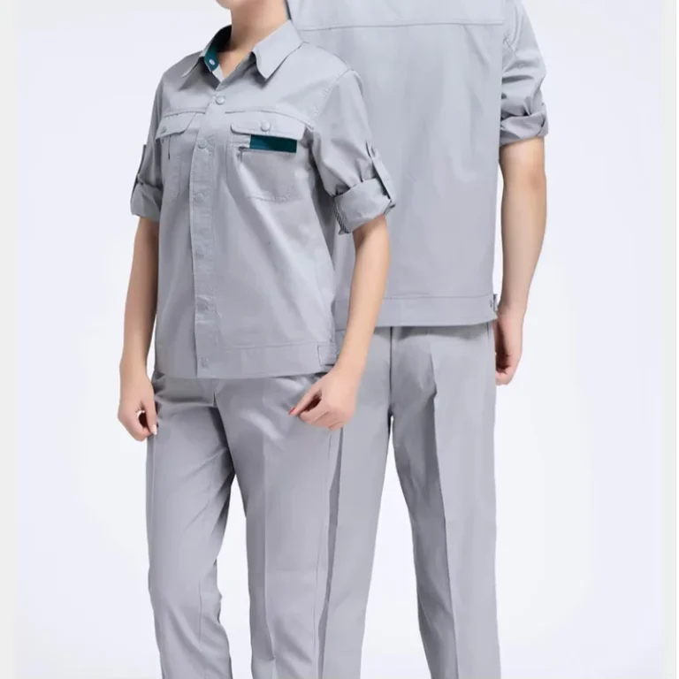 Industrial-Outdoor-Work-Clothes-Mechanic-Worker-Uniforms-Short-Sleeve-Summer-Custom-Mining-Workwear-Shirts