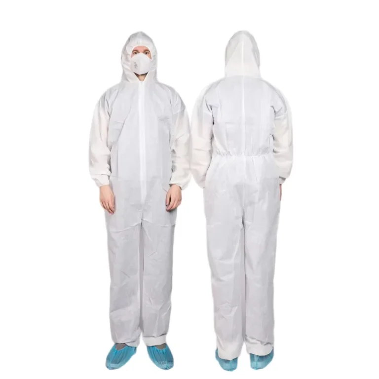 Industrial-Ppe-Work-Clothing-For-Man-Nonwoven-Suit-Hooded-Safety-Wear-Disposable-SMS-Coverall