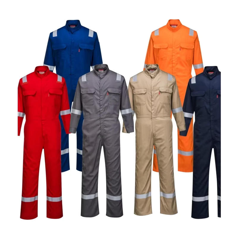 Industrial Reflective Flame Retardant High Visibility Safety Clothing Men's Insect Repellent Flame Resistant Coverall Suit