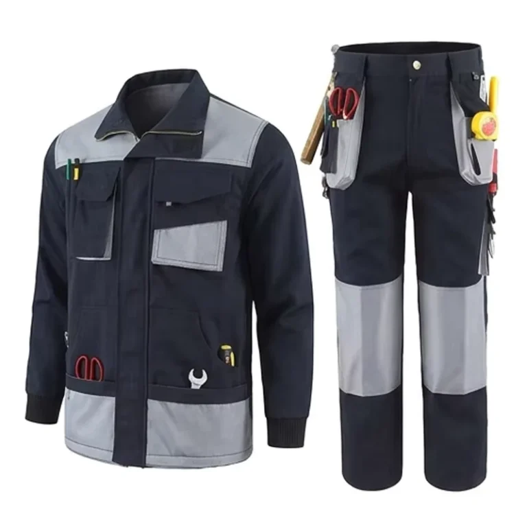 Industrial-Safety-Work-Clothing-Anti-Static-Breathable-Acid-Resistant-Unisex-Scrub-Uniform-Customized-Material-and-Details