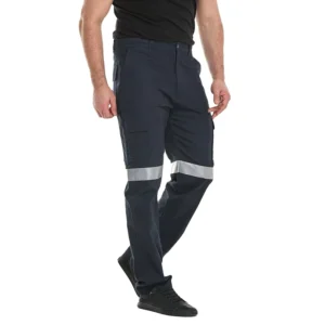 Industrial Safety Workwear Multi Tool Pocket Cargo Pants Hi Vis Reflective Road Construction Field Work Pants