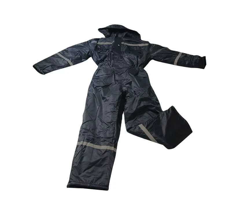 Industrial Suit Boilersuit With Hood Cold Proof Winter Clothes Waterproof Reflective Stripe Winter Use Boilersuit
