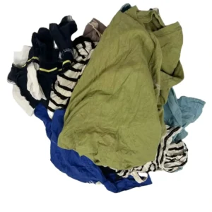 Industrial Use JES Model 02 100% Cotton Wipe Rag for Mechanical Workshop 35 55 cm Oil & Water Absorbency Mixed Color T Shirt