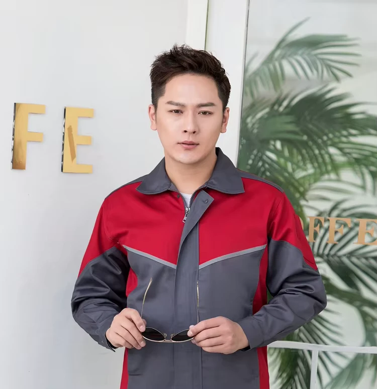 Industrial Workwear Uniforms Men Work Jackets Pants Safety Work Clothes with Logo Men Construction
