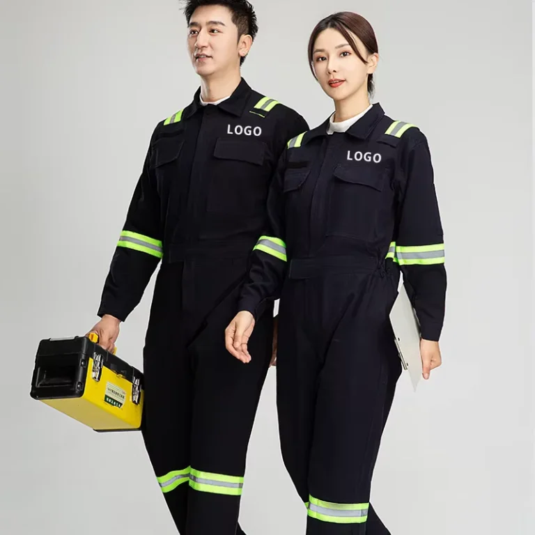 Industry-Mining-Welding-Pure-Cotton-Safety-Overall-Work-Clothes-Cargo-Pocket-High-Vis-Reflective-Coverall-Uniform