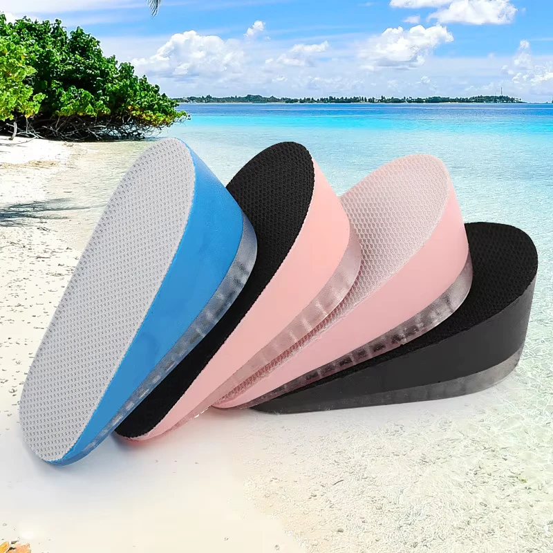 Invisible Height-Increasing Insoles Mesh Fabric PU Soft Pad GEL Inner Pad