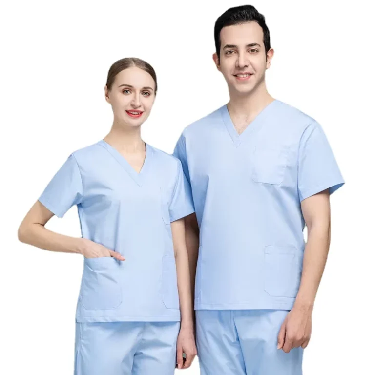 Islamic-Spa-Nursing-Clinic-Hospital-Scrub-Set-Mens-V-Neck-Medical-Uniform