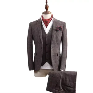 Italy Style Custom Hand Made Tailor Suit Made to Measure Men Suit Fishbone Grain
