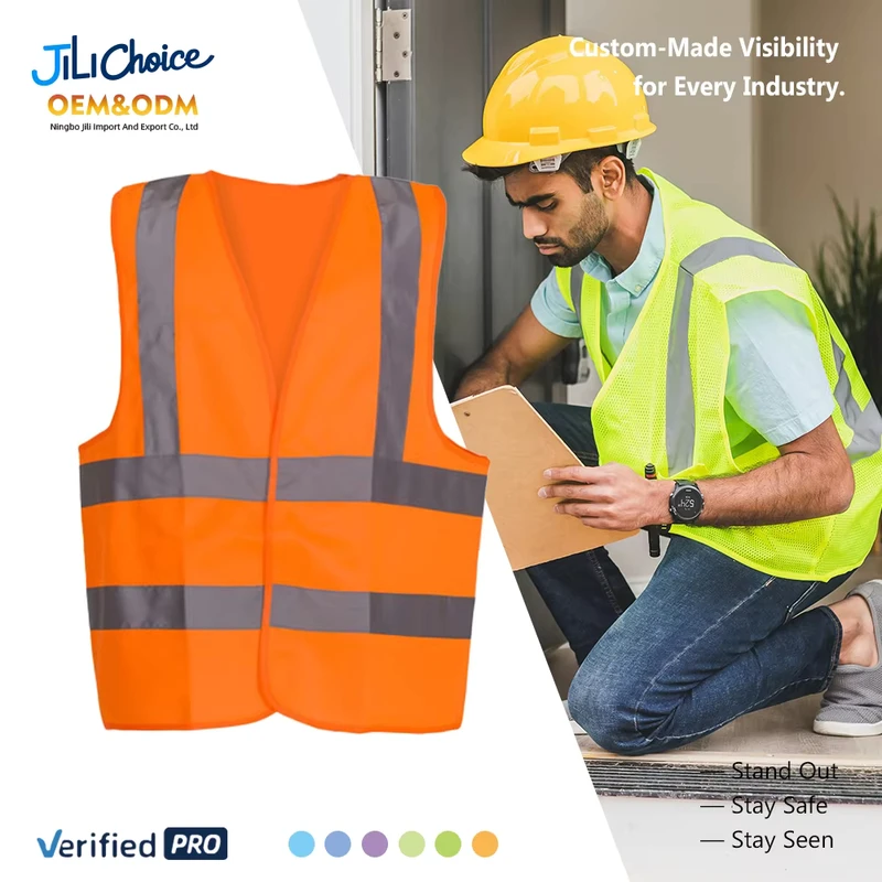 J&L OEM Safety Vest for Women Vest Waterproof Raincoat Protective Vest Jacket Reflective Rain Coat Safety Clothing