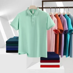 JNEI 150g Mens Travel Polo Shirt Quick Dry Moisture Wicking Heat Shielding Easy Clean For Airport Commute